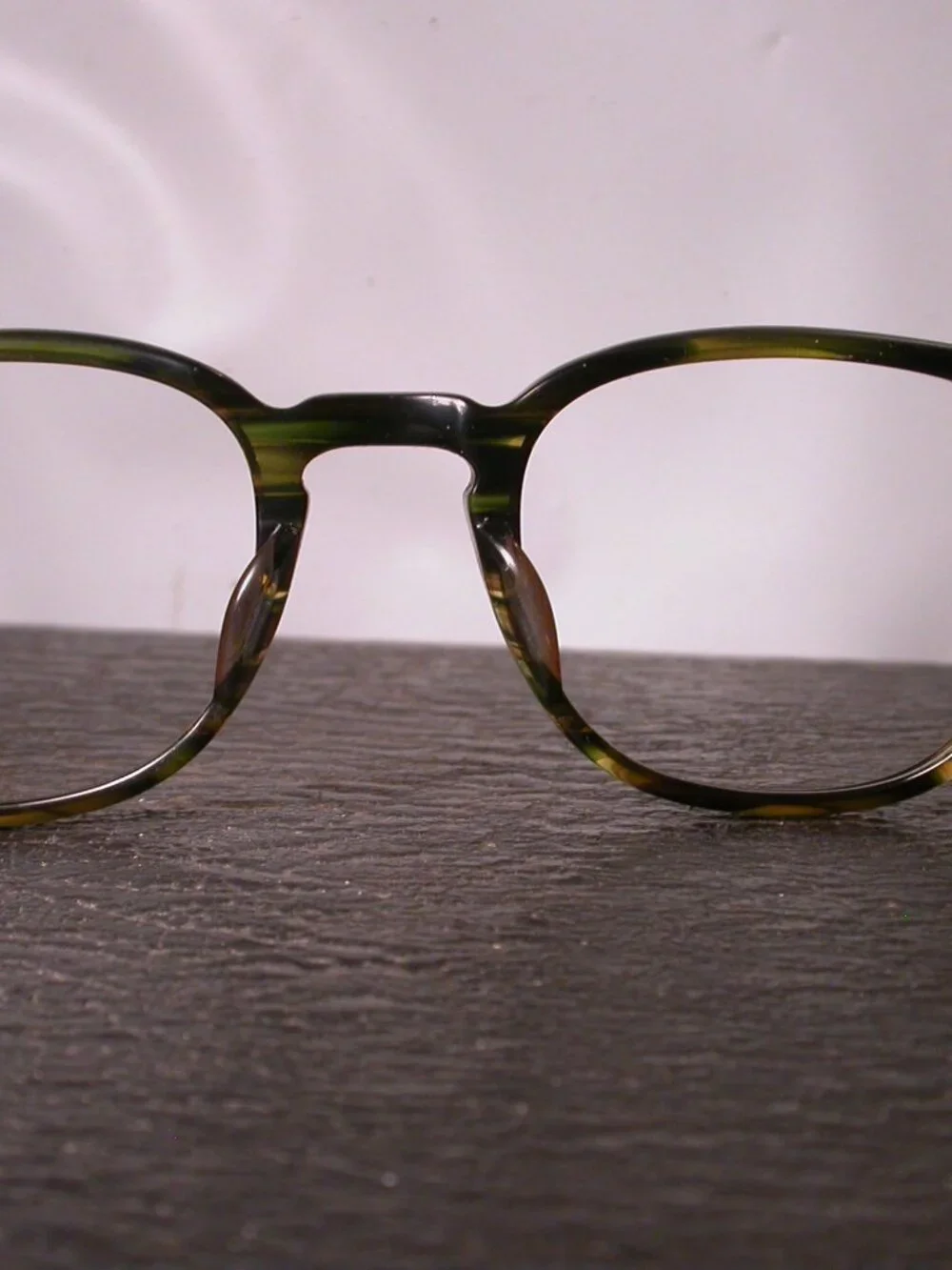 Sama Philippe Green Tortoise Stripe Eyeglasses Frames Made in Japan